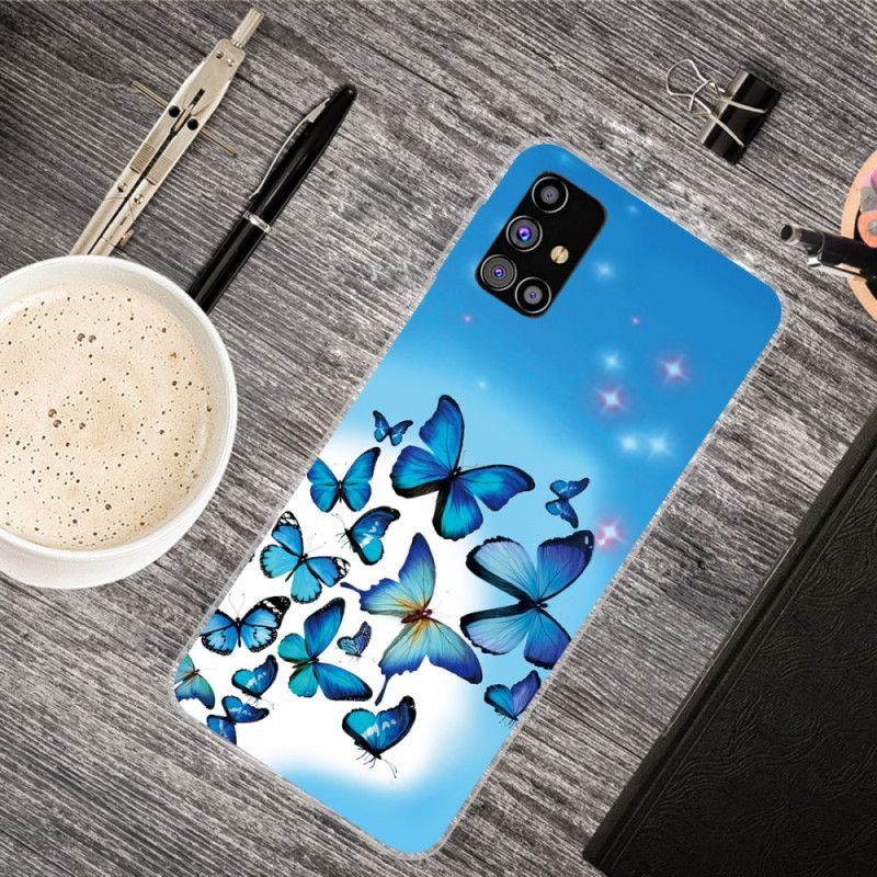 Coque Samsung Galaxy M51 Papillons Papillons