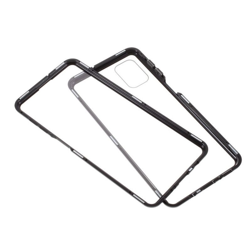 Coque Samsung Galaxy M51 Rebords Métal Et Verre Trempé