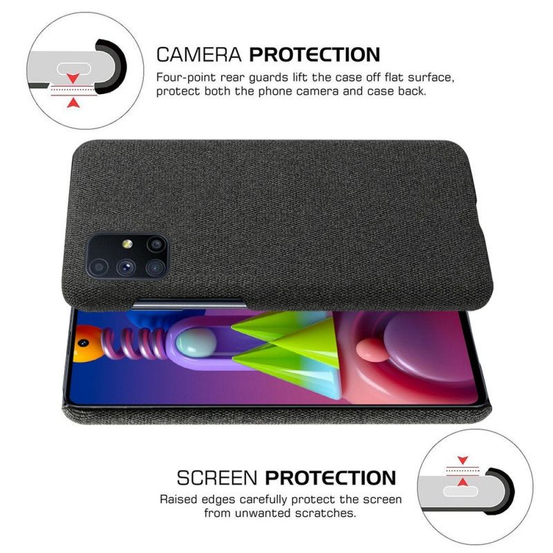 Coque Samsung Galaxy M51 Texture Tissu