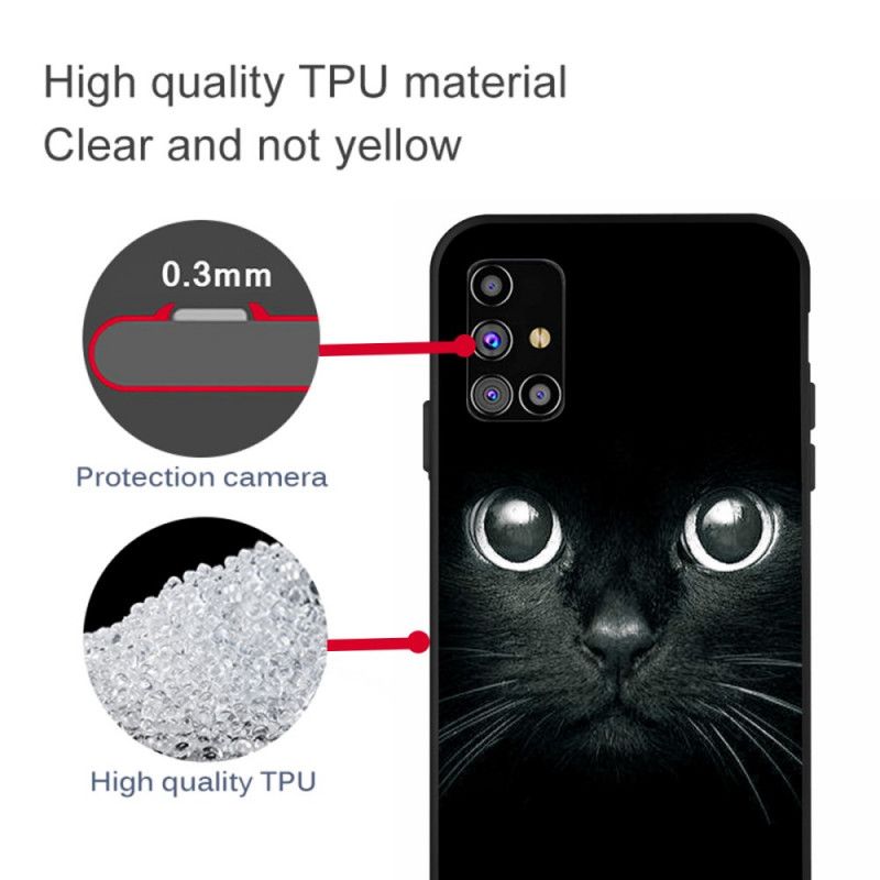 Coque Samsung Galaxy M51 Yeux De Chat