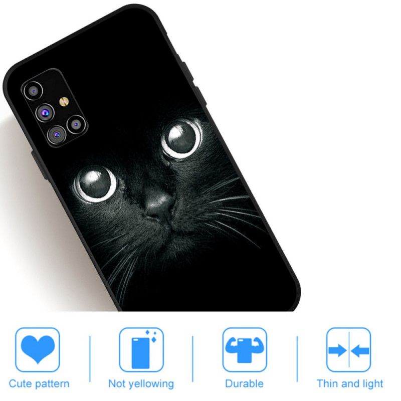 Coque Samsung Galaxy M51 Yeux De Chat