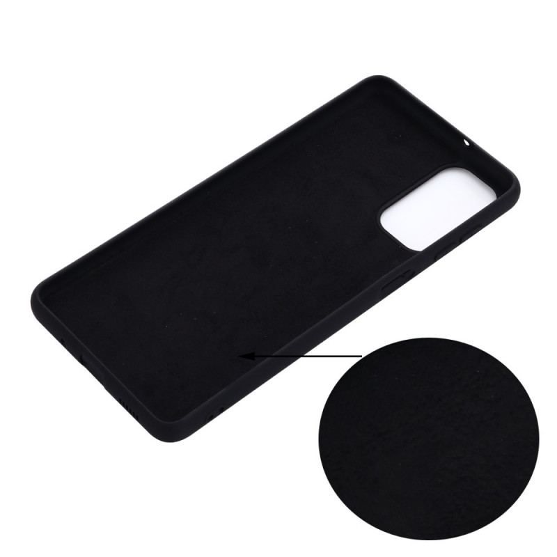 Coque Samsung Galaxy M52 5G Silicone Liquide à Lanière