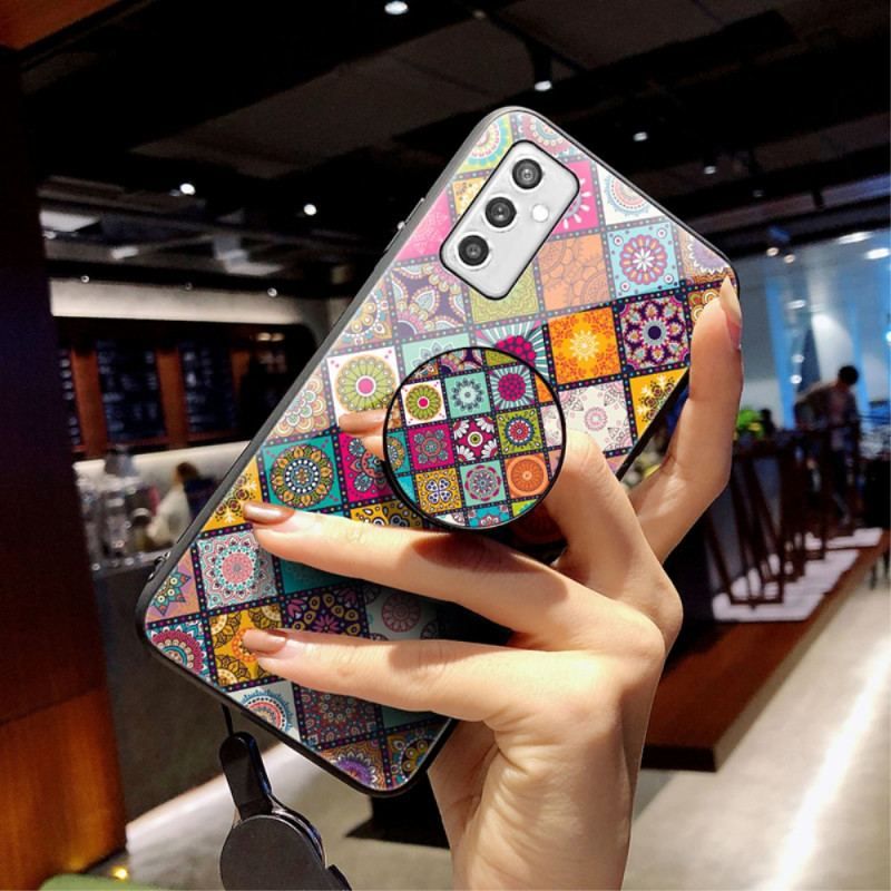 Coque Samsung Galaxy M52 Tapisserie Orientale à Lanière