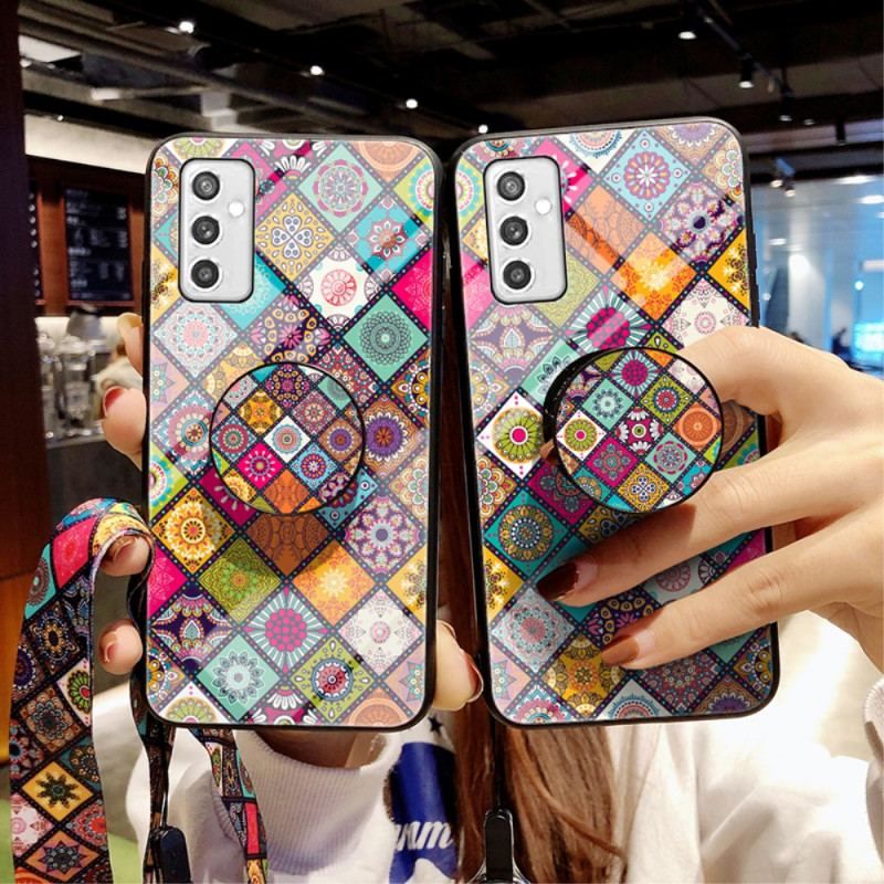 Coque Samsung Galaxy M52 Tapisserie Orientale à Lanière