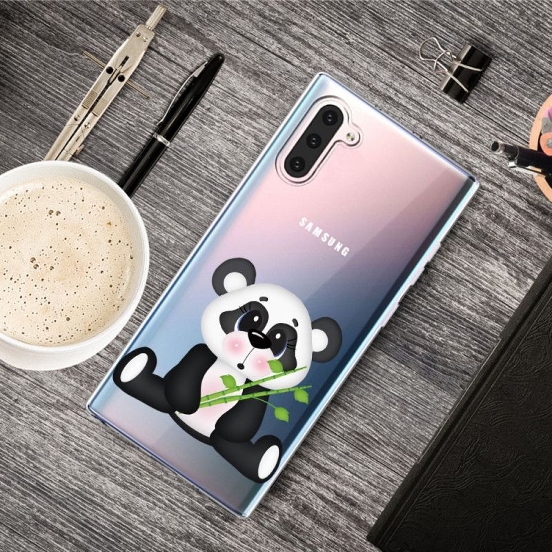 Coque Samsung Galaxy Note 10 Transparente Panda Triste