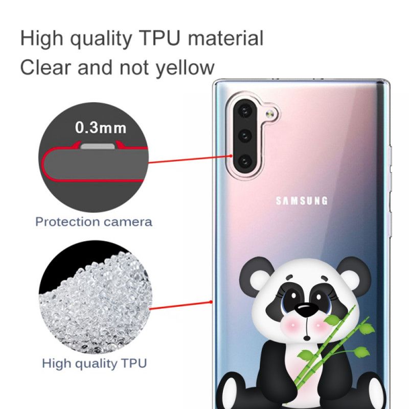 Coque Samsung Galaxy Note 10 Transparente Panda Triste