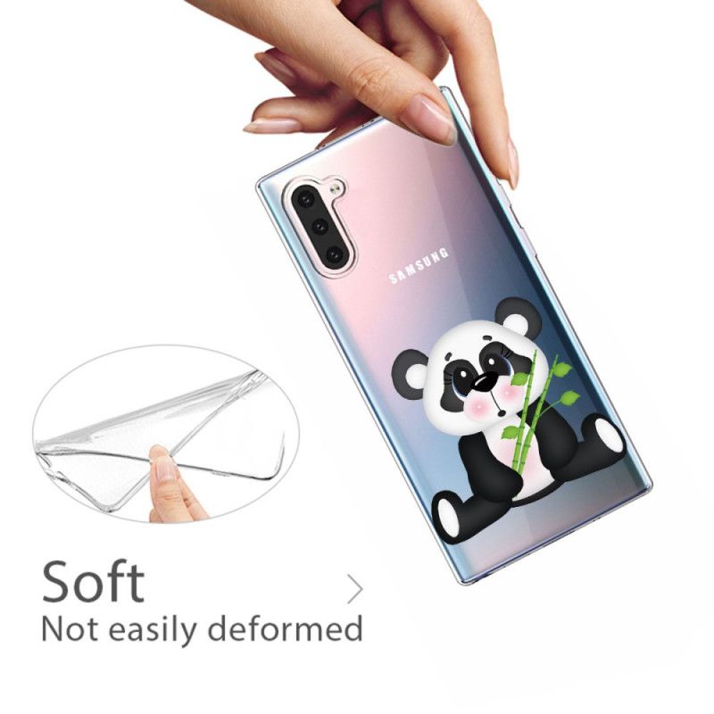 Coque Samsung Galaxy Note 10 Transparente Panda Triste