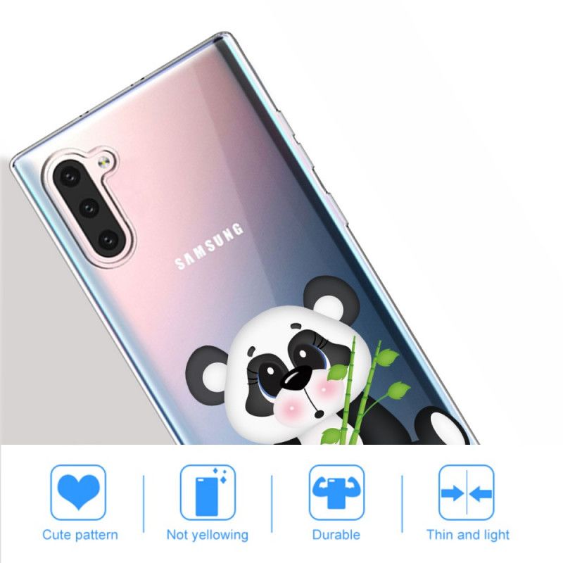 Coque Samsung Galaxy Note 10 Transparente Panda Triste