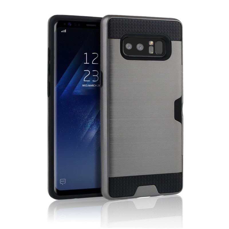 Coque Samsung Galaxy Note 8 Brossée Porte-carte