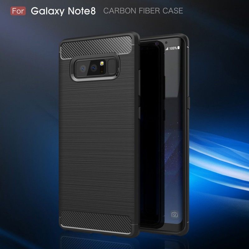 Coque Samsung Galaxy Note 8 Fibre Carbone Brossée