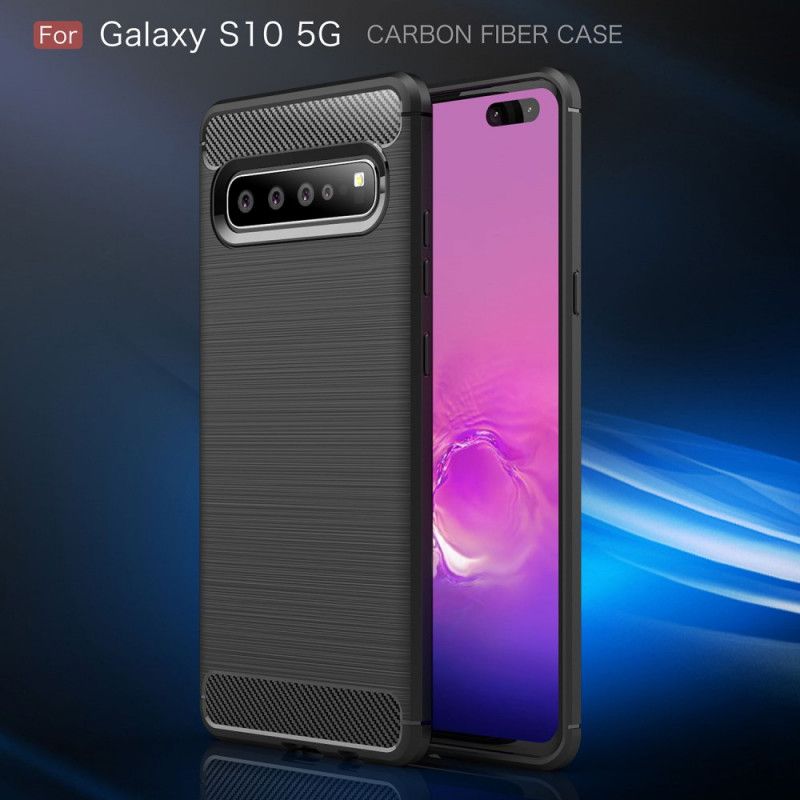 Coque Samsung Galaxy S10 5g Fibre Carbone Brossée