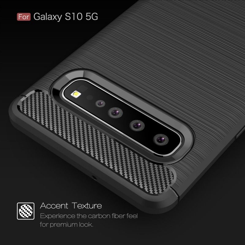 Coque Samsung Galaxy S10 5g Fibre Carbone Brossée