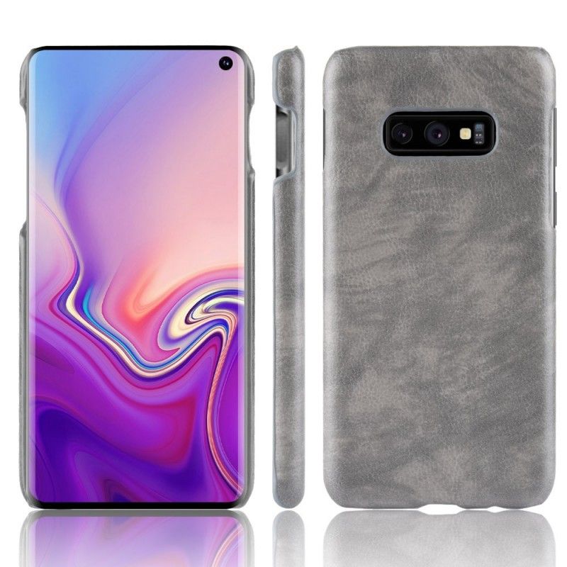 Coque Samsung Galaxy S10e Effet Cuir Litchi