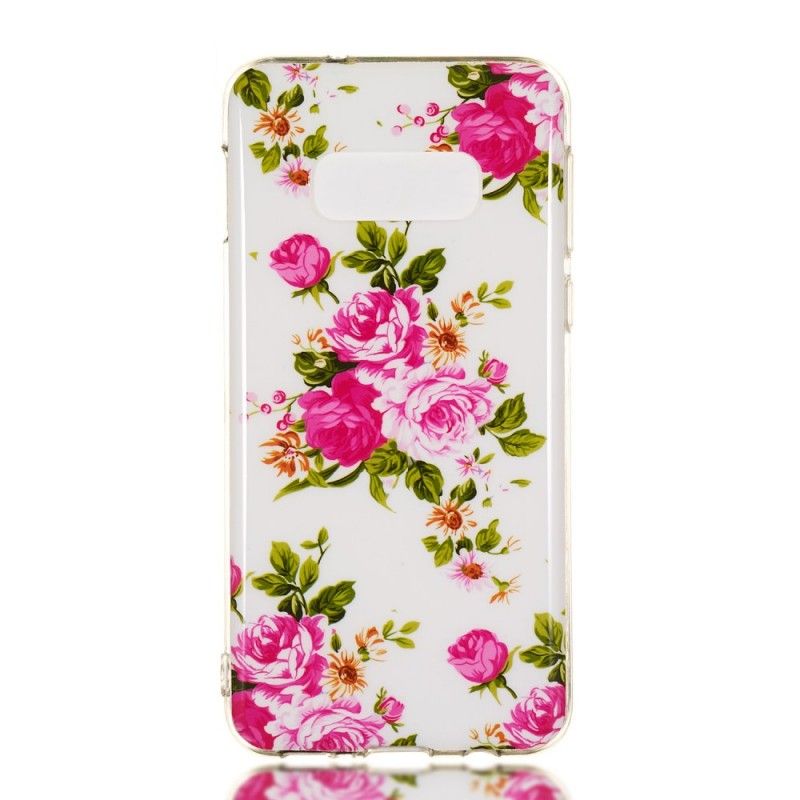 Coque Samsung Galaxy S10e Fleurs Liberty Fluorescente