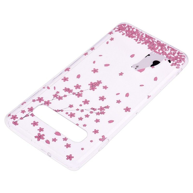 Coque Samsung Galaxy S10e Pétales Et Chat