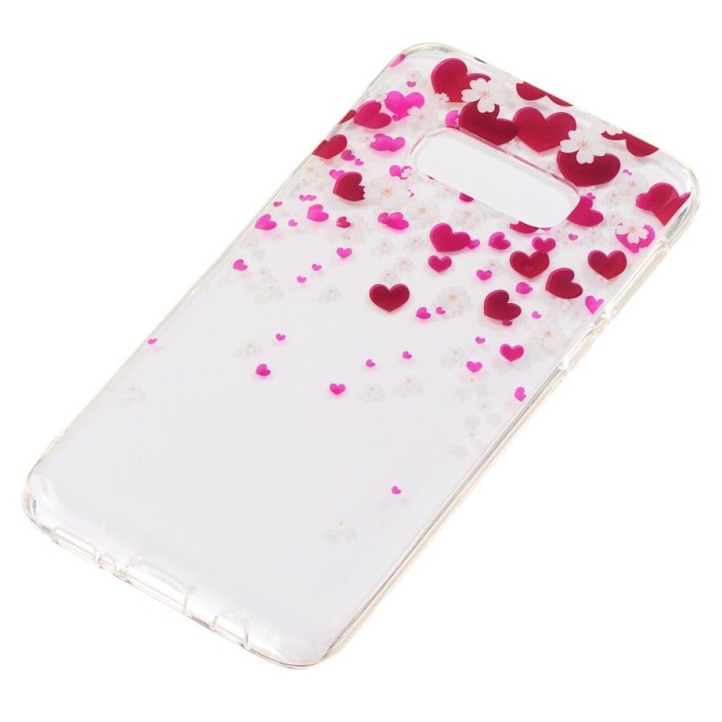 Coque Samsung Galaxy S10e Pluie De Coeurs