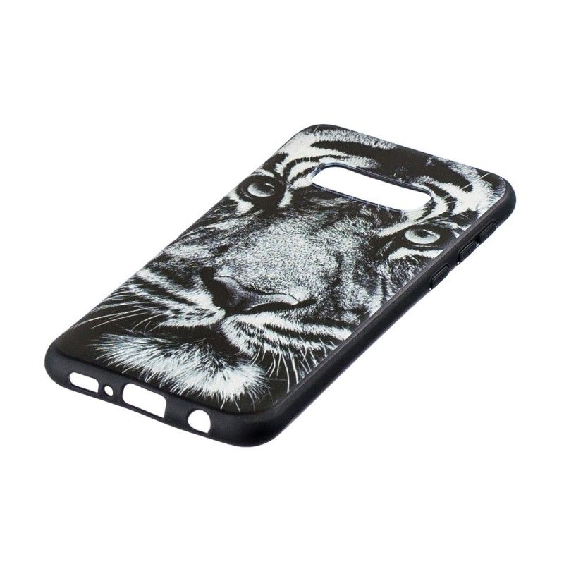 Coque Samsung Galaxy S10e Tigre Noir Et Blanc