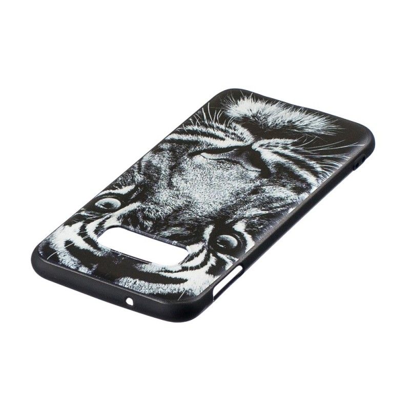 Coque Samsung Galaxy S10e Tigre Noir Et Blanc