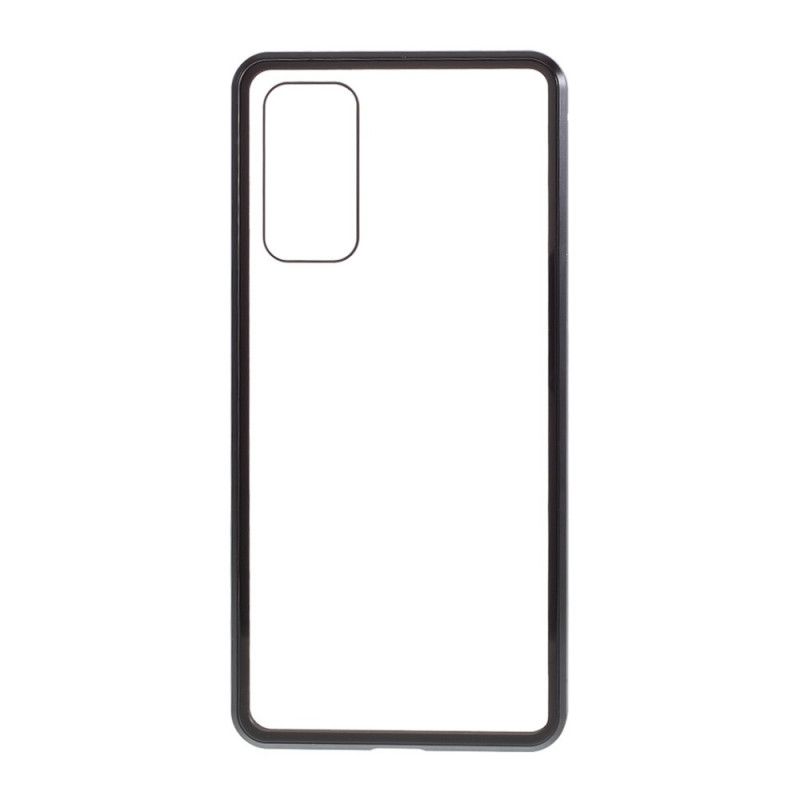 Coque Samsung Galaxy S20 Fe Rebords Métal Et Dos Verre Trempé