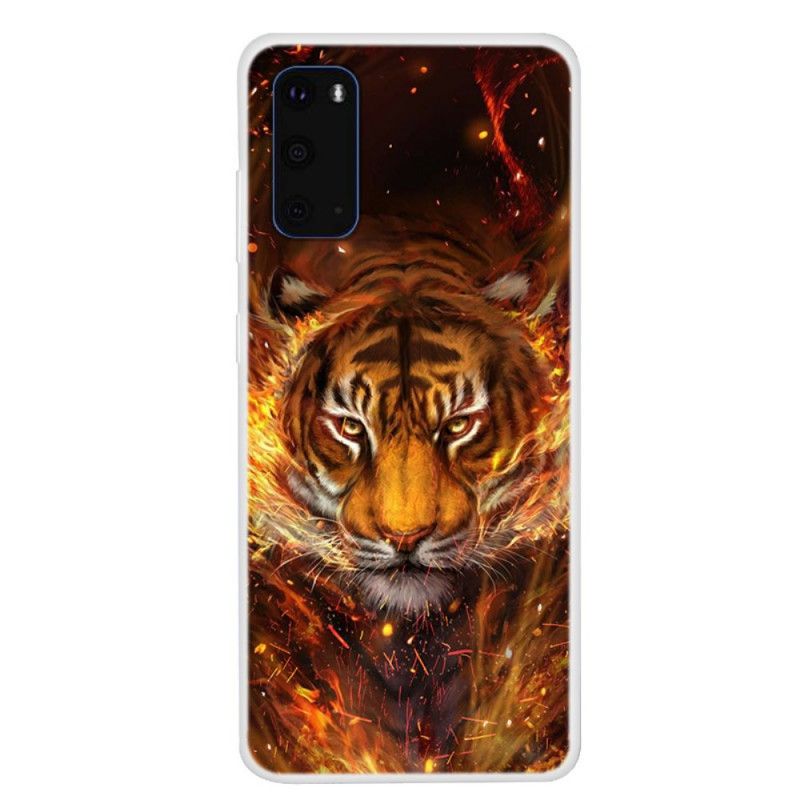 Coque Samsung Galaxy S20 Tigre De Feu