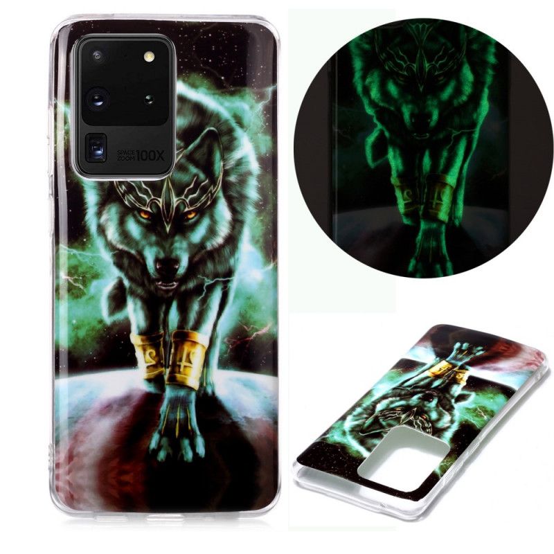 Coque Samsung Galaxy S20 Ultra Série Loup Fluorescente