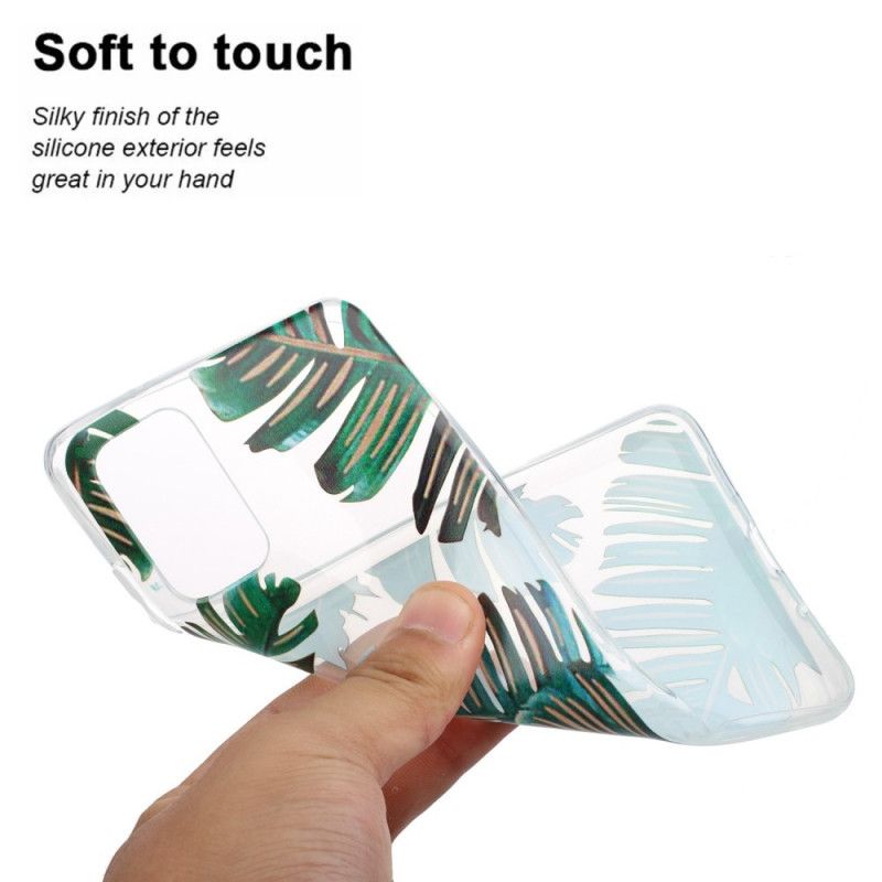 Coque Samsung Galaxy S20 Ultra Transparente Feuilles Vertes