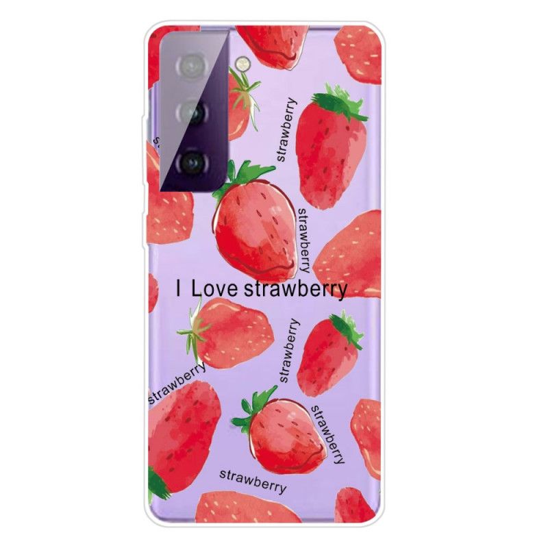 Coque Samsung Galaxy S21 5g Fraises / I Love Strawberry