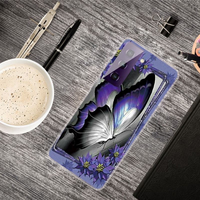 Coque Samsung Galaxy S21 5g Papillon Royal