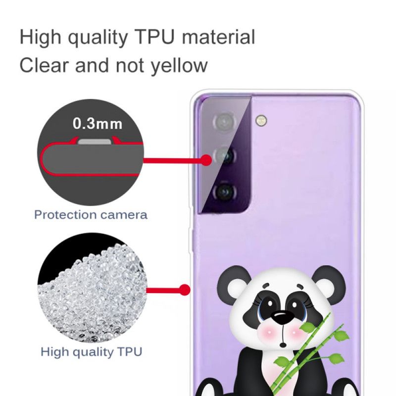 Coque Samsung Galaxy S21 5g Transparente Panda Triste