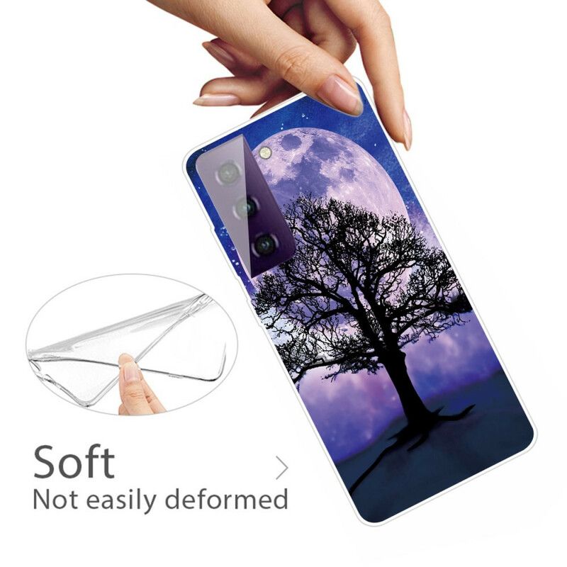 Coque Samsung Galaxy S21 FE Arbre Et Lune