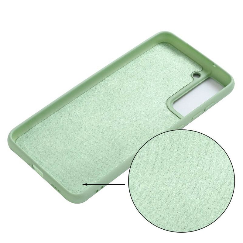 Coque Samsung Galaxy S21 FE Silicone Liquide Avec Lanière