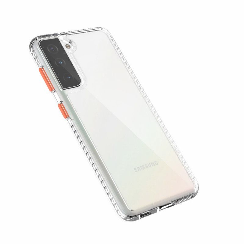 Coque Samsung Galaxy S21 Plus 5g Transparente Boutons Colorés