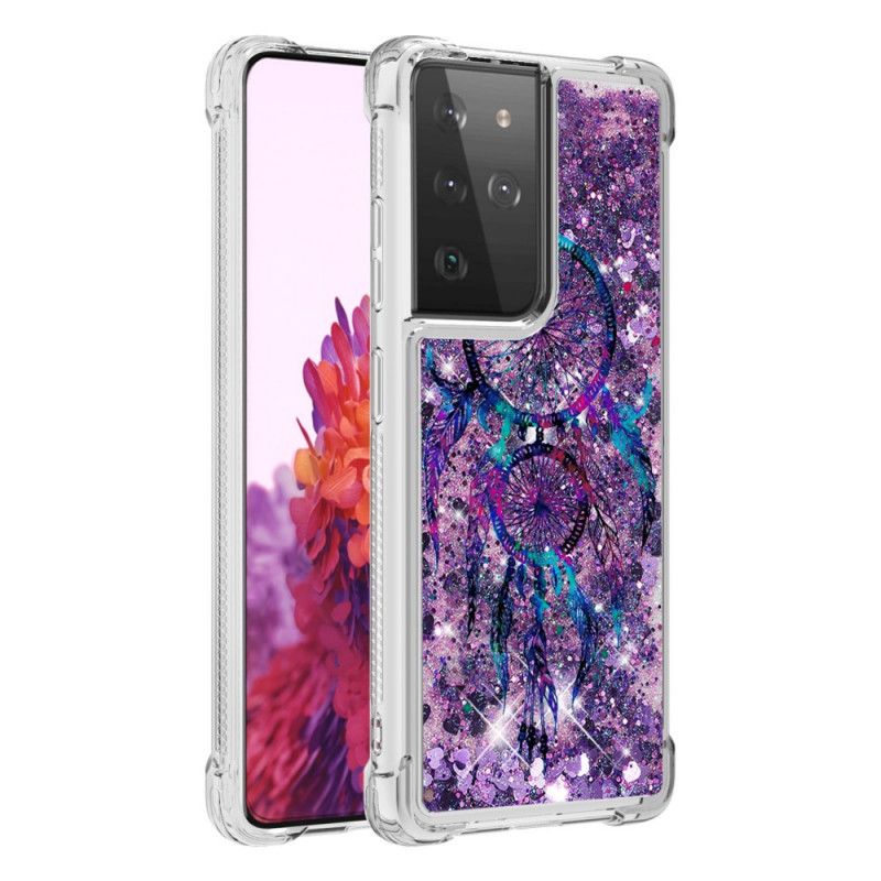 Coque Samsung Galaxy S21 Ultra 5g Attrape Rêves Paillettes