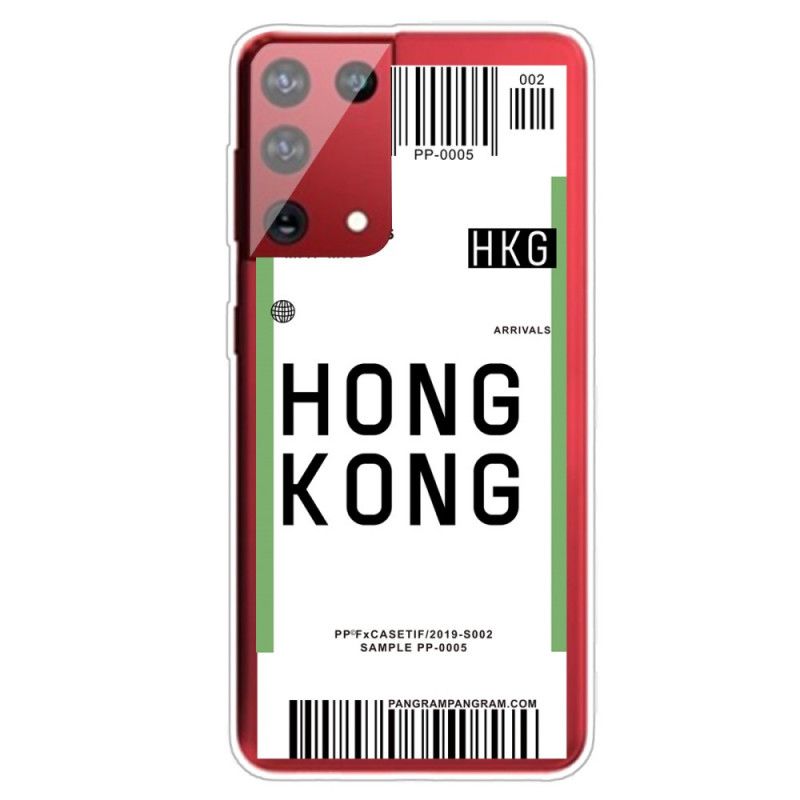 Coque Samsung Galaxy S21 Ultra 5g Boarding Pass To Hong Kong