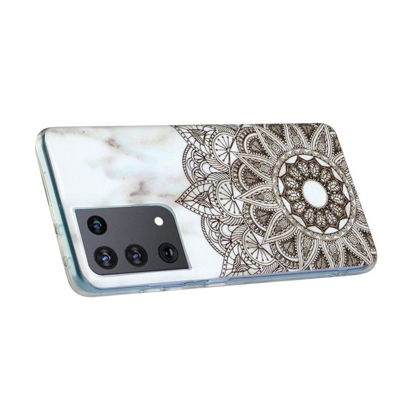 Coque Samsung Galaxy S21 Ultra 5g Mandala Marbré