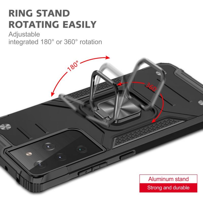 Coque Samsung Galaxy S21 Ultra 5g Ring Résistante Détachable