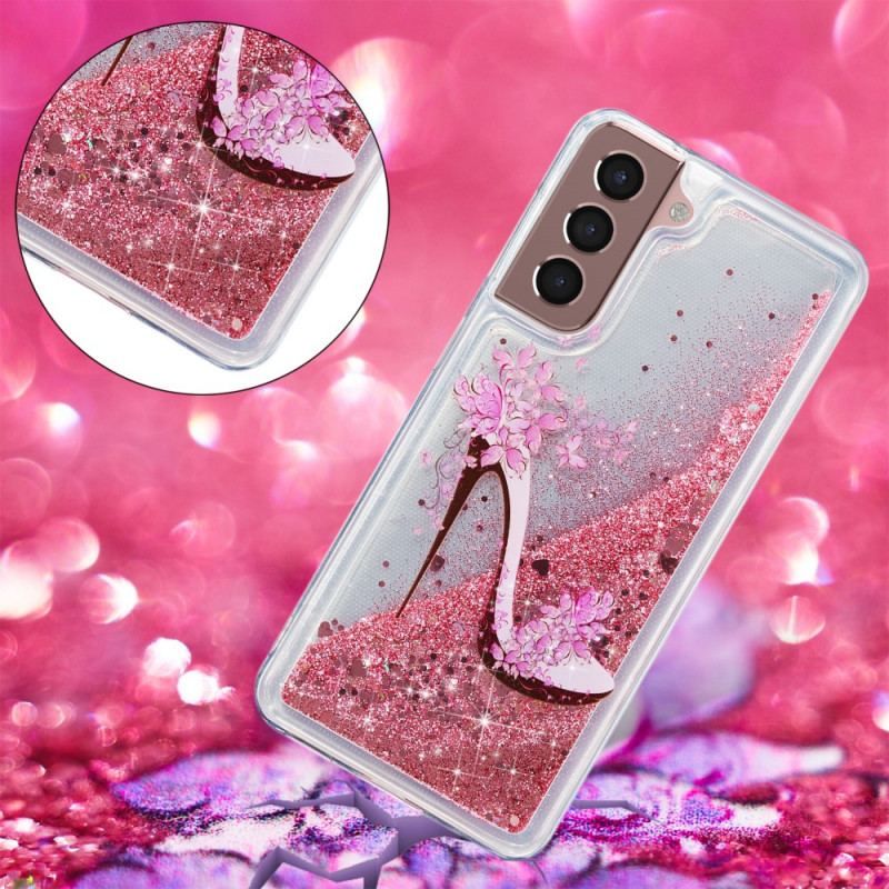 Coque Samsung Galaxy S22 5G Escarpin Paillettes