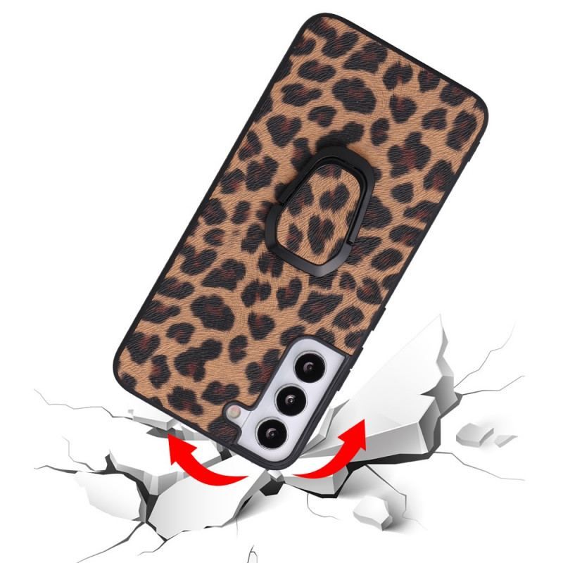 Coque Samsung Galaxy S22 5G Fibre Carbone Anneau-Support