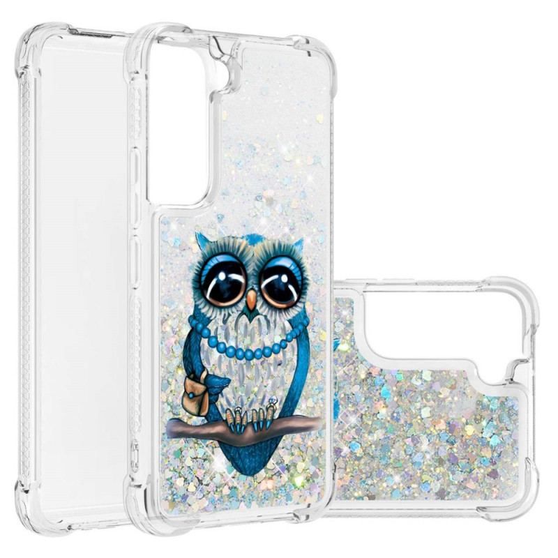 Coque Samsung Galaxy S22 5G Miss Hibou Paillettes