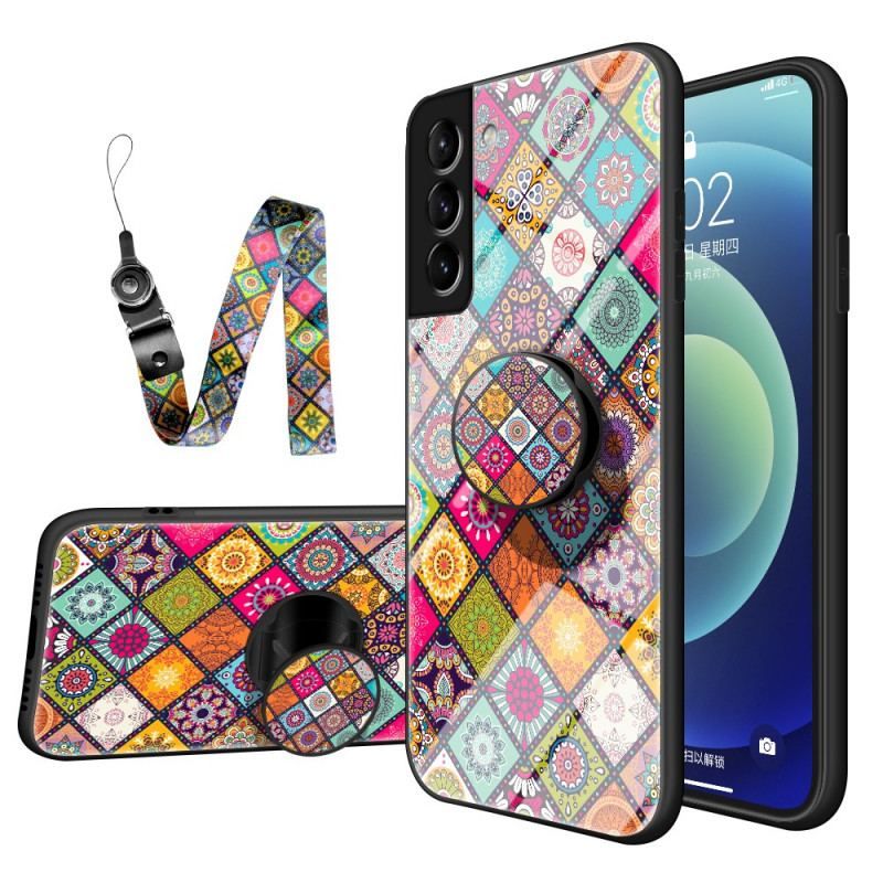 Coque Samsung Galaxy S22 5G Support Magnétique Patchwork