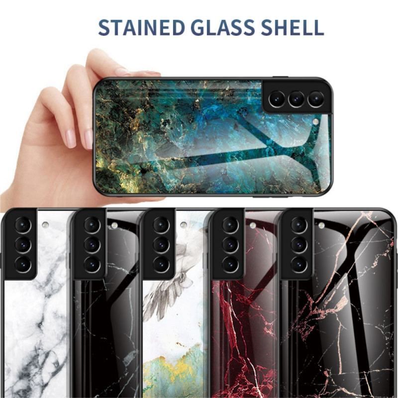 Coque Samsung Galaxy S22 Plus 5G Verre Trempé Marble Colors