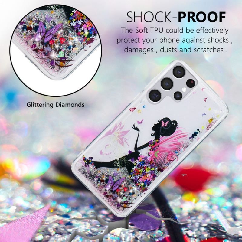 Coque Samsung Galaxy S22 Ultra 5G Fée Paillettes