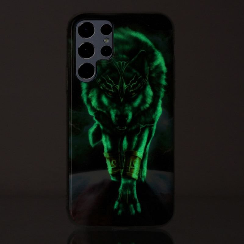 Coque Samsung Galaxy S22 Ultra 5G Loup Fluorescente