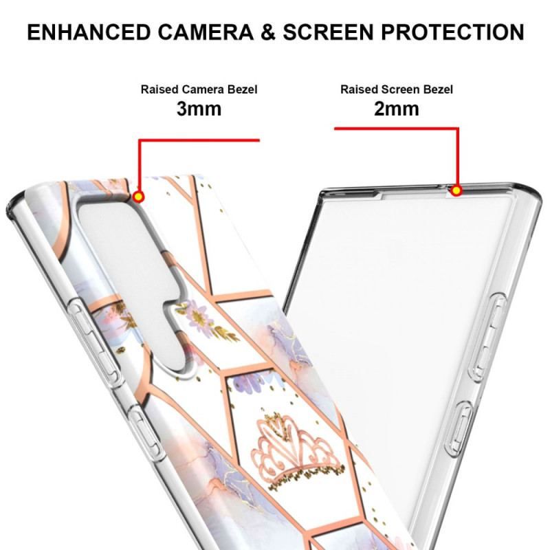 Coque Samsung Galaxy S22 Ultra 5G Marbrée Couronne