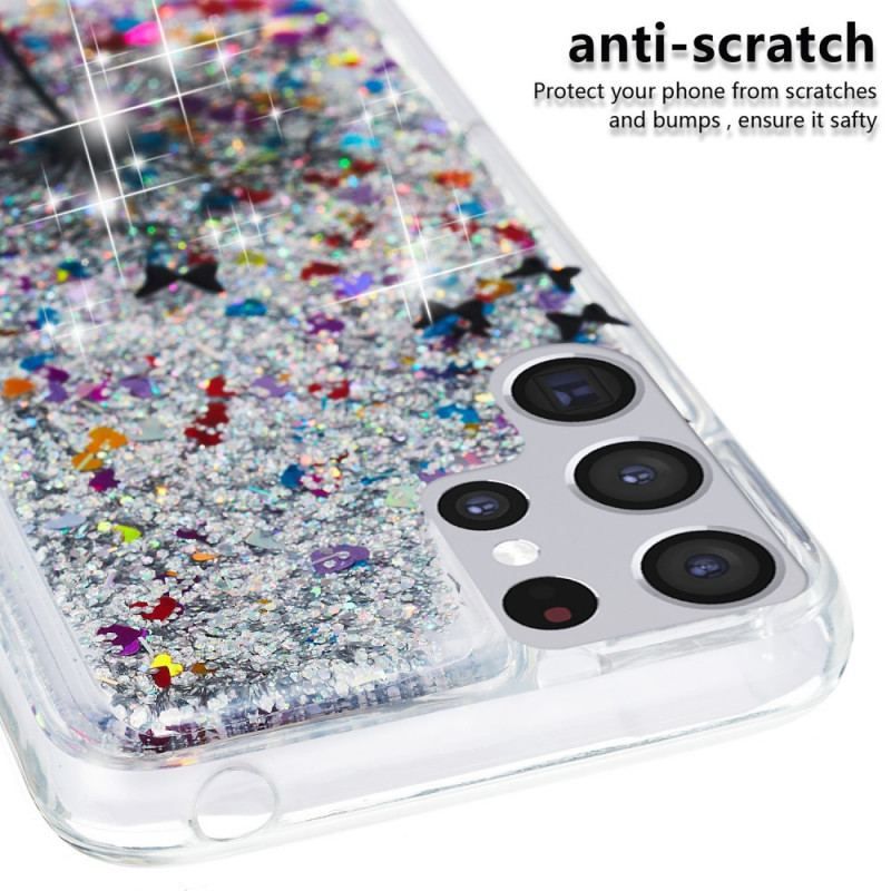 Coque Samsung Galaxy S22 Ultra 5G Pissenlits Paillettes