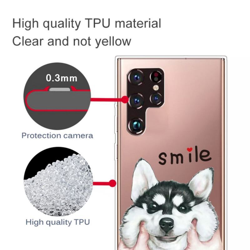 Coque Samsung Galaxy S22 Ultra 5G Smile Dog