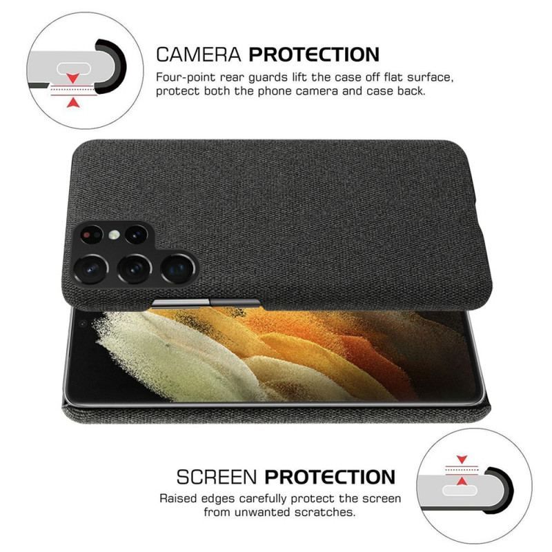 Coque Samsung Galaxy S22 Ultra 5G Texture Tissu KSQ