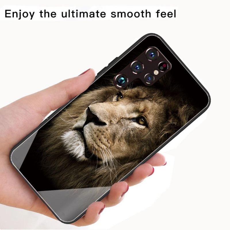 Coque Samsung Galaxy S22 Ultra 5G Verre Trempé Tête de Lion