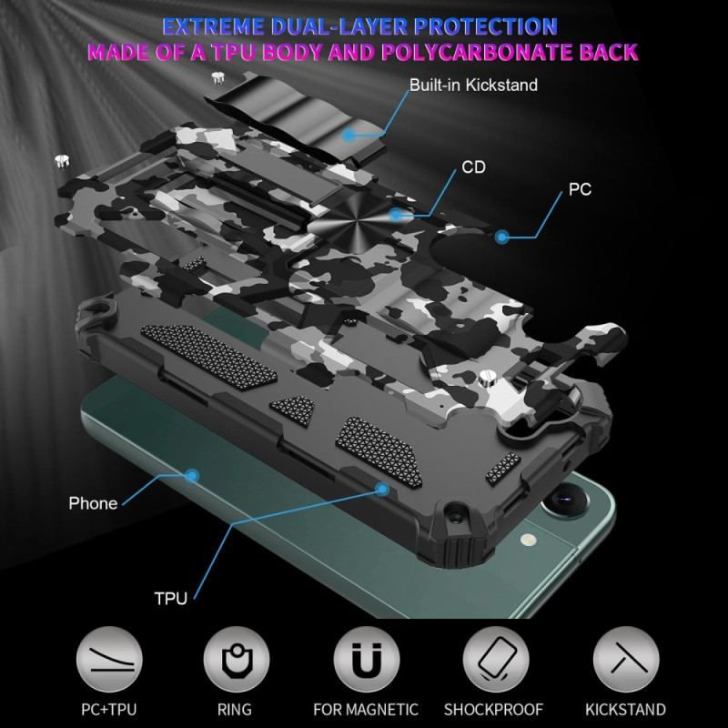 Coque Samsung Galaxy S23 5G Camouflage Support Amovible