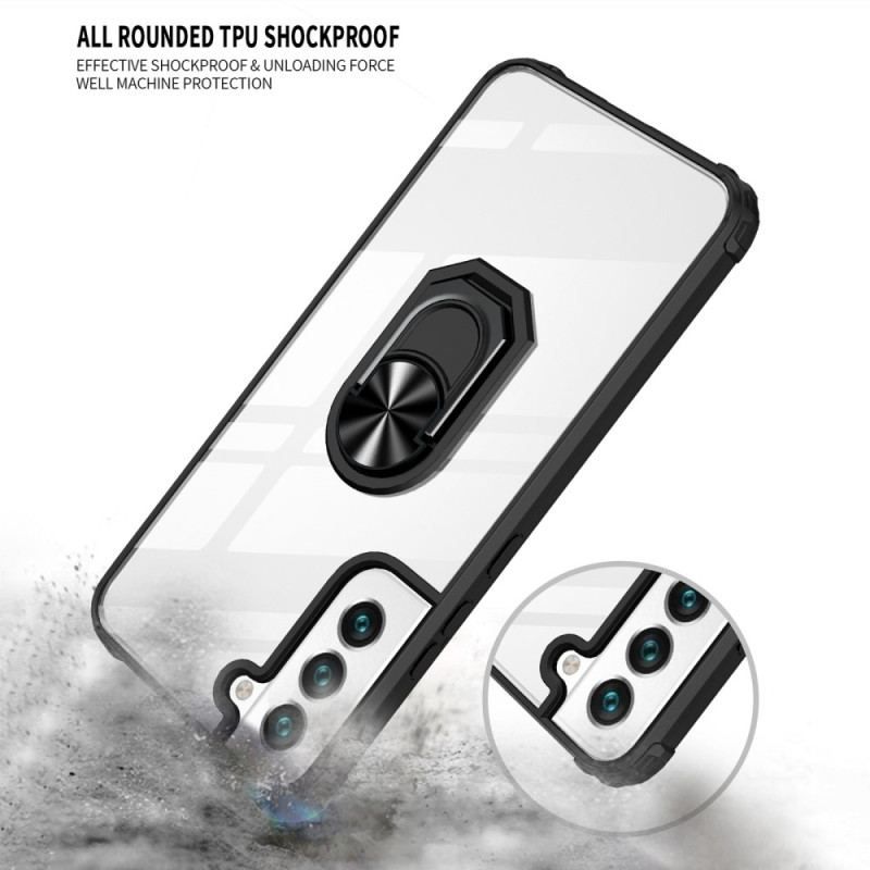 Coque Samsung Galaxy S23 5G Transparente avec Anneau-Support